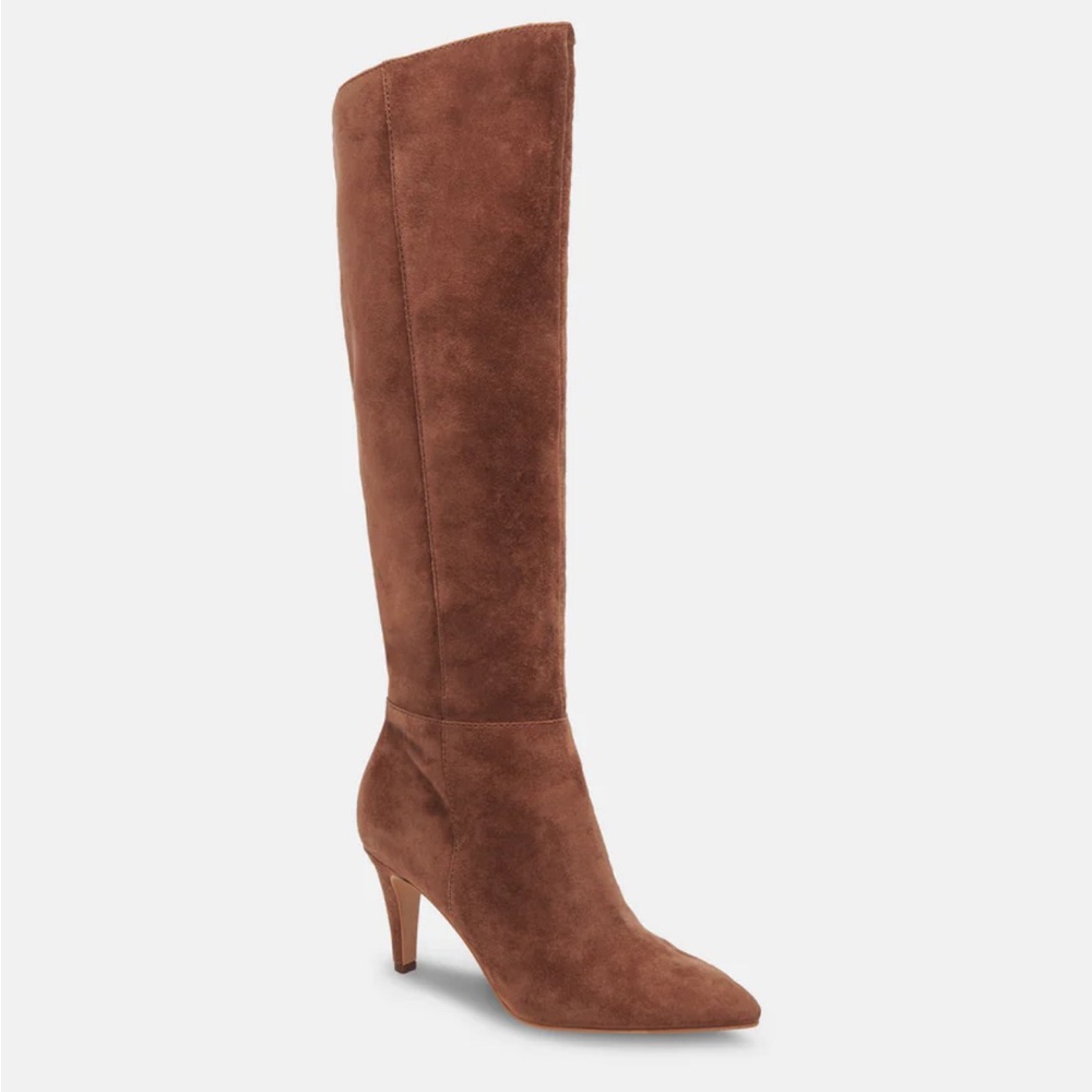 Dolce Vita wide calf boots in suede leather (fits like a size 6) - Picture 2 of 6